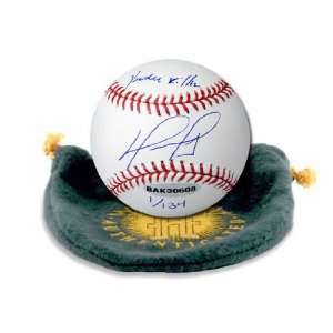  David Ortiz Autographed Baseball with Yankee Killerz 