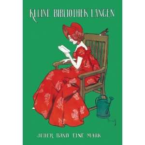  Exclusive By Buyenlarge Woman in Red Reading 12x18 Giclee 