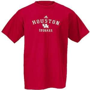   Houston Cougars Red College Practice Tee Shirt By Adidas Sports