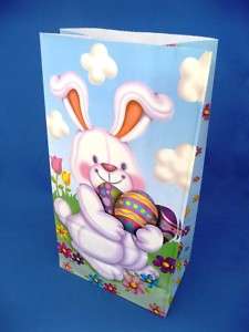 Set of 6 Easter Paper Gift Bag Deluxe Bunny #8367  