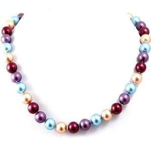    17inch 14mm Multicolor Southsea Shell Pearl Necklace Jewelry