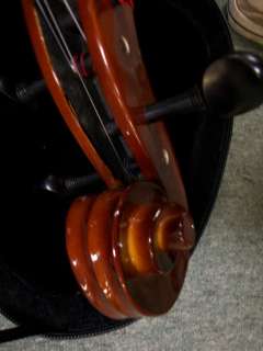 NEW OXFORD PRO 4/4 CELLO WITH BOW AND HARDSHELL ROLLER CASE VERY NICE 