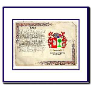  Checo Coat of Arms/ Family History Wood Framed