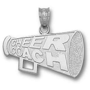 Cheer Coach Megaphone Pendant   Sterling Silver Jewelry  