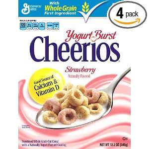 Cheerios Yogurt Burst Strawberry Cereal, 12.2 Ounce Box (Pack of 4 