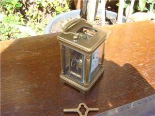   Vintage Old Little Elliot & Son Brass Body French Carriage Clock