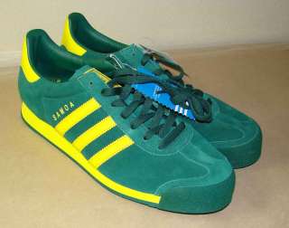 Adidas Samoa Green / Yellow Shoes   Mens 10 1/2   New w/ Tags 