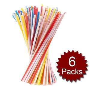  (Price/6 Packs)Soton Flexible Drinking Straws, Multicolor 