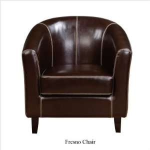 Van Gogh Designs Fresno (leather) Chair  Black (Dark Leg Finish 