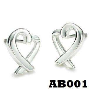 925 Sterling Silver breast cancer support faith earring  