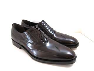 Salvatore Ferragamo Cezanne Leather Oxfords Mens Shoes 8.5 41.5 Made 