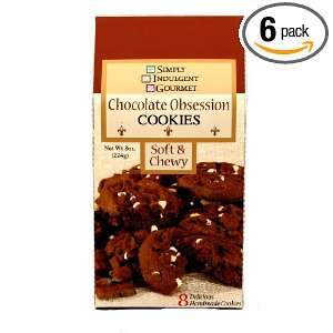   Soft and Chewy Cookies, Chocolate Obsession, 8 Ounce Boxes (Pack of 6