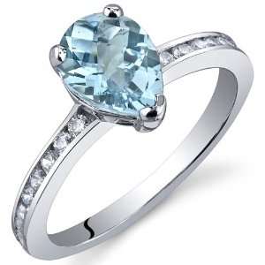 Uniquely Sophisticated 1.25 Carats Swiss Blue Topaz Ring in Sterling 