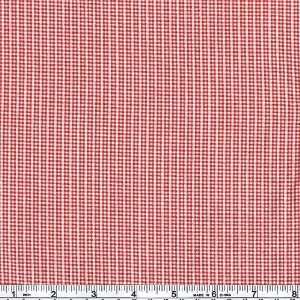  45 Wide Cotton Seersucker Red/White Fabric By The Yard 