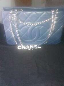 CHANEL Large Timeless CC Tote. A50755 Y06500 Caviar Blue BAG New Sold 
