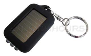 LED Mini Solar Powered Flashlight Torch Keychain Hot  