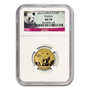  2012 (1/4 oz) Gold Chinese Panda   MS 70 NGC Toys & Games