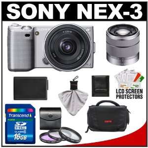 Sony Alpha NEX 3 Digital Camera Body & E 16mm f/2.8 & 18 55mm f/3.5 5 