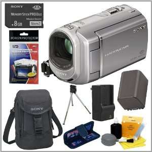 Sony DCR SX40 Palm Sized Camcorder in Silver + 8GB Memory Stick + Sony 