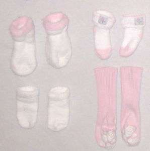 Multicolor Baby Doll Socks   Lot of 4 Pairs CS  