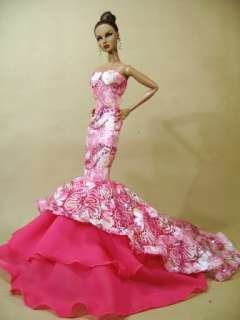 Eaki Designer Clothes Dress Outfit Gown Silkstone Barbie Fashion 