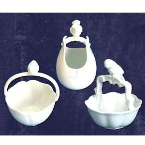  ASSORTED PORCELAIN BASKETS, CHIRPING BIRDS COLLECTION (SET 