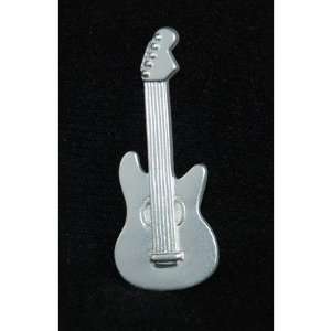  Notables Jewelry Guitar Stick Pin   Matte Silver Musical 