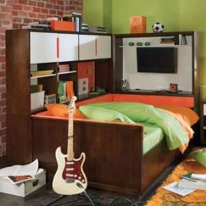 Teen Nick The Suite Daybed with Study Wall and Cabinet Headboard 