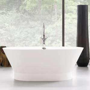   60x30 MODERN FREE STANDING BATH TUB SOAKER WITH ACCENTED ANGLES  