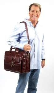 CLAIRECHASE EXECUTIVE ITALIAN LEATHER LAPTOP BRIEFCASE  