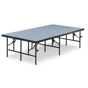 Portable Stage and Seated Choral Riser Dual Height Carpet Deck Midwest 