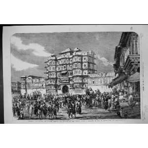  1857 INDORE CHOWK SQUARE PALACE RAJAH STREET SCENE 