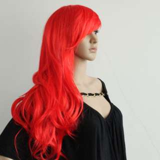 New Stylish woman long Wavy Curly Hair Red Wig/Wigs +cap  