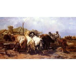 FRAMED oil paintings   Adolf Schreyer   24 x 14 inches 