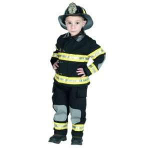  Jr Fire Fighter Suit (Black) w/ Helmet Child Costume Ages 