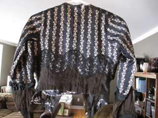 Vtg Antique Victorian 1880s Silk Lace Short Jacket Blouse Steampunk 
