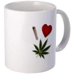  I HEART WEED 420 Marijuana Pot Leaf Joint 11oz Ceramic 