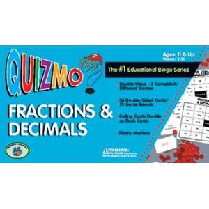  3 Pack LEARNING ADVANTAGE QUIZMO FRACTIONS & DECIMALS 