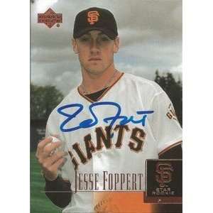  Jesse Foppert Signed San Francisco Giants 2001 UD Card 