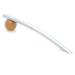   96MM 62 Matte Nickel Cabinet Hardware Wood and Metal Bow And Ball Pull