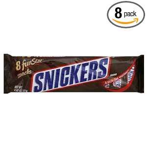 Snickers Funsize, 8 Count, 4.62 Ounce (Pack of 8)  Grocery 