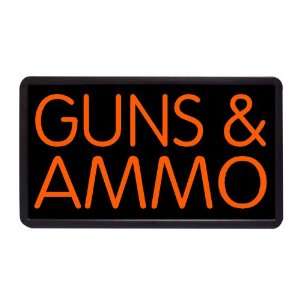  Guns and Ammo 13 x 24 Simulated Neon Sign