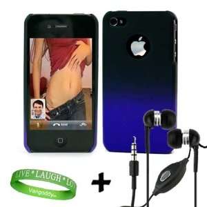  iPhone 4S Accessories Kit BLUE TO BLACK FuzeColor Stylish Hard Snap 
