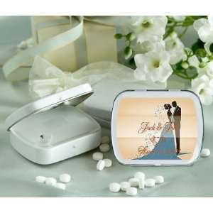 Wedding Favors Orange Kissing Bride and Groom Design Personalized 