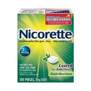  Nicorette Smoking Cessation Gum 2 Mg Kit Fresh Mint 100 