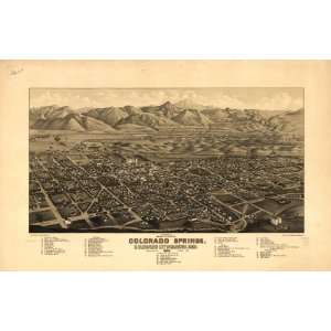   Colorado Springs, Colorado City and Manitou, Colo. 1882. Beck & Home