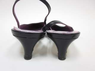 AUTRE CHOSE Black Pointed Toe Slingbacks Heels Sz 7.5  