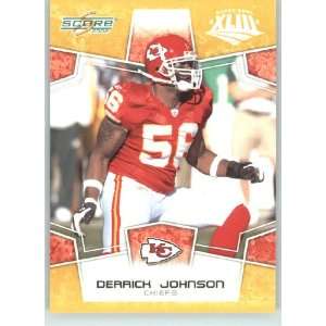  Super Bowl XLIII Gold Border # 158 Derrick Johnson   Kansas City 