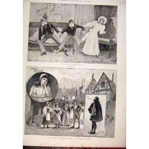   1894 Theatre Comic Opera Vaudeville TerryS Old Print