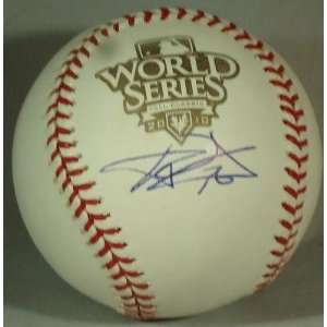  CJ Wilson Signed Baseball   2010 WS * * W COA 1A 